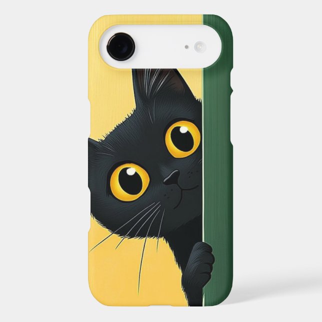 Peeking Black Cat Phone Case (Verso)