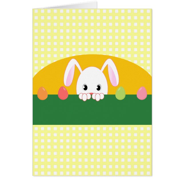Peeking Bunny Happy Ostara Card (Front)