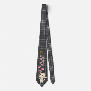 Peeking cat 2. D Grey BG Tie
