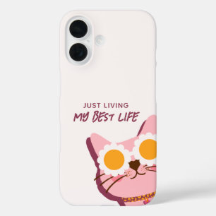 Peeking Cat Best Life iPhone 16 Case