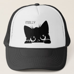 Peeking Cat Personalize Trucker Hat