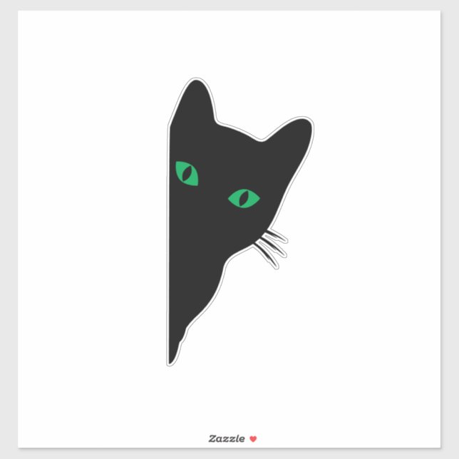 Peeking-Cat-Silhouette-Decal-Notebook-Car-Laptop (Sheet)