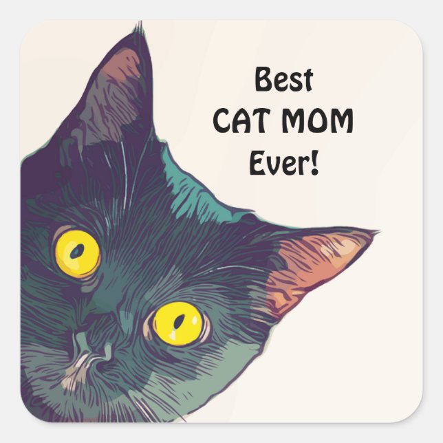 Peeking Cat Sticker (Front)