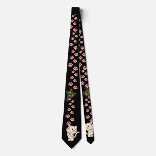 Peeking cat  tie