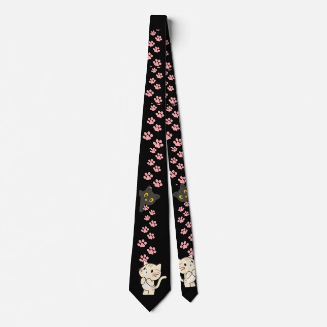 Peeking cat  tie (Front)