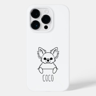 Peeking Chihuahua Cute Custom Name Phone Case