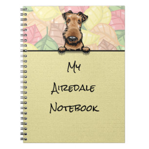 Peeking Cute Airedale carnet