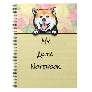 Peeking Cute Akita notebook