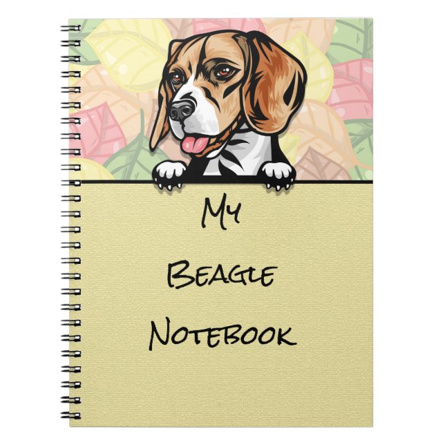 Peeking Cute Beagle notebook (Front)