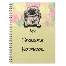 Peeking Cute carnet Pekingese