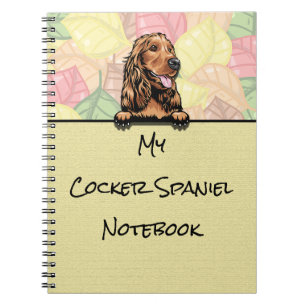 Peeking Cute Cocker Spaniel notebook