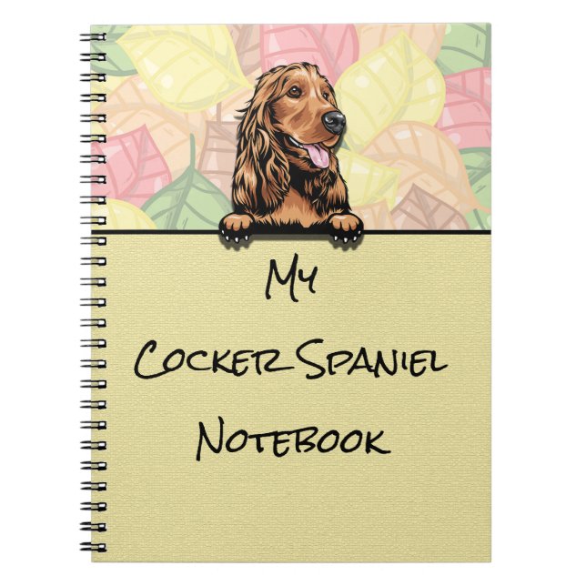 Peeking Cute Cocker Spaniel notebook (Front)