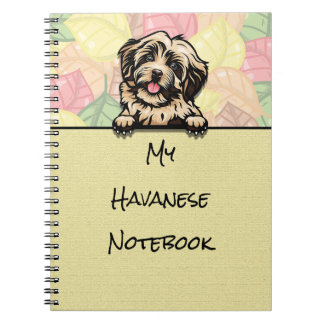 Peeking Cute Havanese notebook