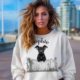 Peeking Dog Customisable T-Shirt