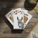 Peeking Donkey Cute   Playing Cards<br><div class="desc">This design may be personalized by choosing the Edit Design option. You may also transfer onto other items. Contact me at colorflowcreations@gmail.com or use the chat option at the top of the page if you wish to have this design on another product or need assistance with this design. See more...</div>