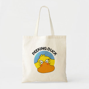 Peeking Duck Funny Animal Chinese Dish Pun Tote Bag