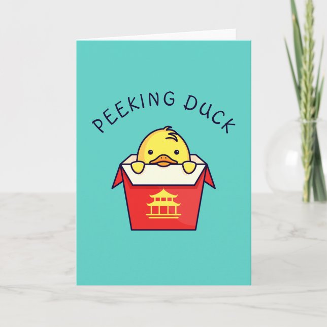 Peeking Duck Pun Card (Front)