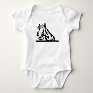 PEEKING HORSE BABY BODYSUIT