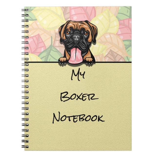 Peeking mignon Boxer carnet chien (Devant)