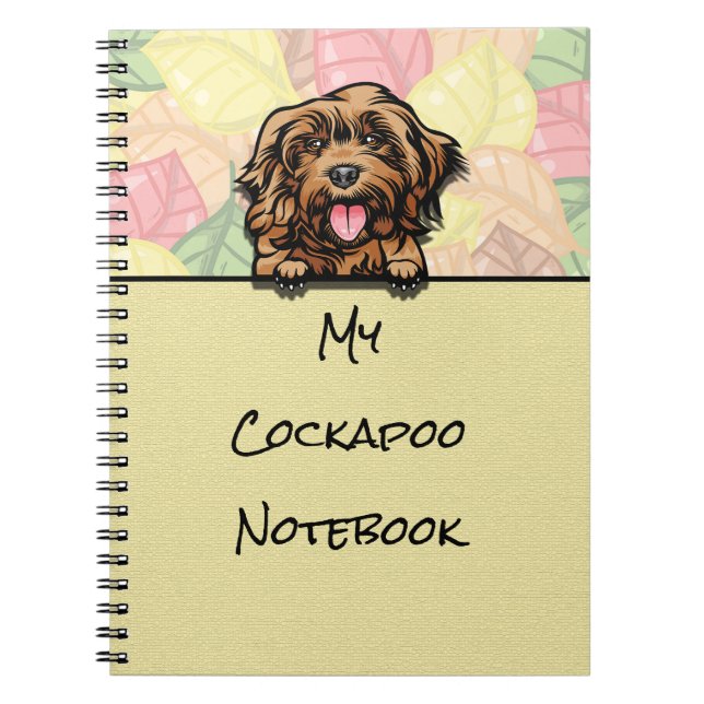 Peeking mignon carnet Cockapoo (Devant)