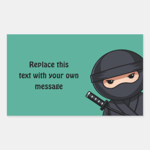 Peeking Ninja on Green Sticker