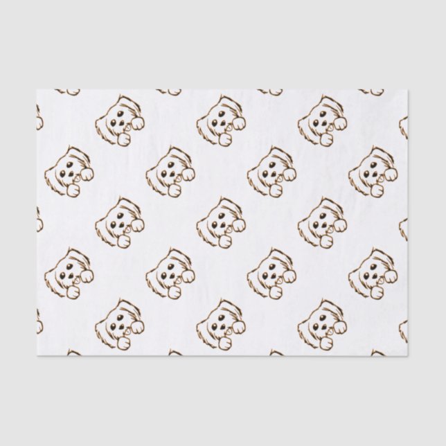 Peeking Puppy Dog Tissue Paper (Front)