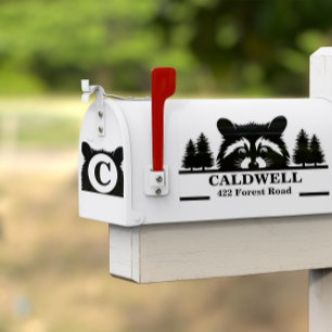 Peeking Raccoon Personalized Mailbox Address