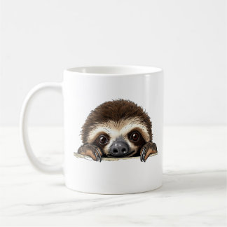 Peeking Sloth Coffee Mug