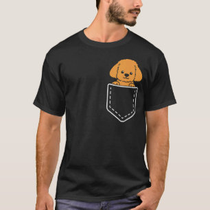 Peeking Toy Poodle Inside Pocket For Dog Owner T-Shirt