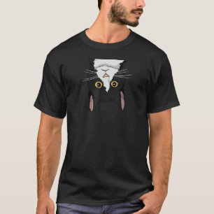 Peeking Tuxedo Cat Lady  Cat Mom Cute Tuxedo Cat 1 T-Shirt