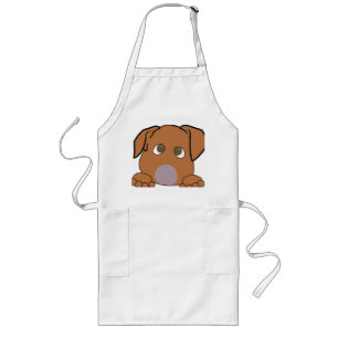 peeking vizsla long apron