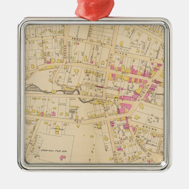 Peekskill, New York 3 Metal Ornament (Front)