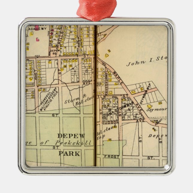 Peekskill, New York 4 Metal Ornament (Front)