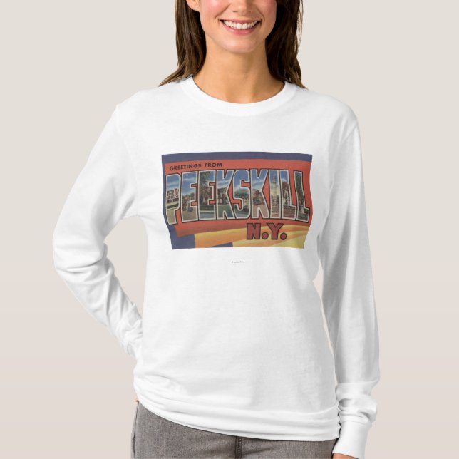 Peekskill, New York - Large Letter Scenes T-Shirt (Front)