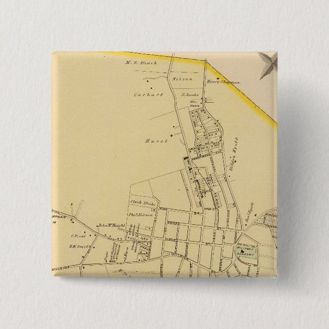 Peekskill, NY 2 Inch Square Button (Front)