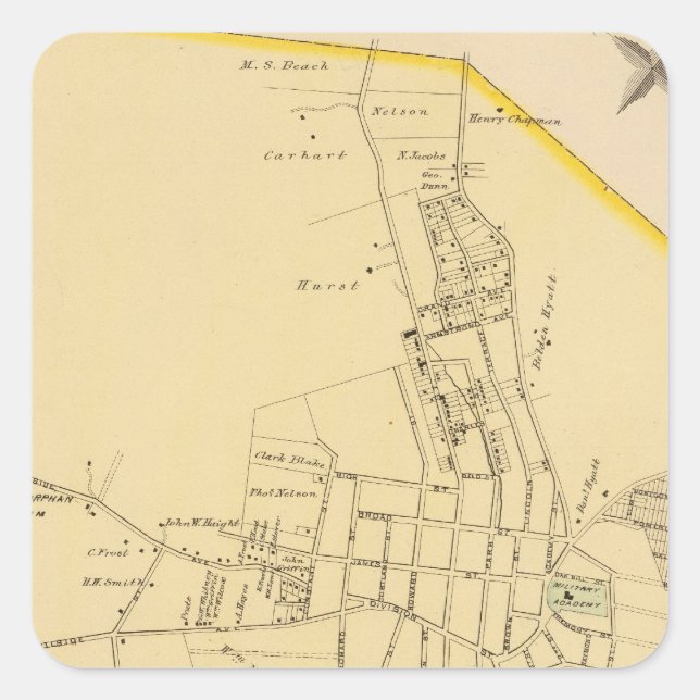 Peekskill, NY Square Sticker (Front)