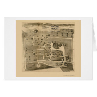 Peekskill sur le Hudson, carte panoramique de NY -