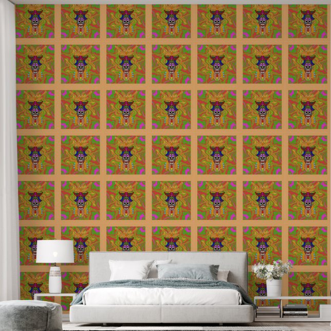 Peel and Stick Wallpaper 49 - Masked (Bedroom)