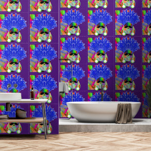 Peel and Stick Wallpaper 70 - Purple Rain Blue 