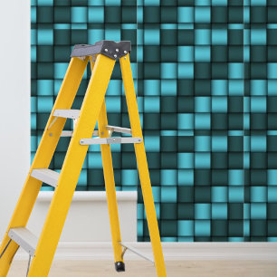 Peel and stick wallpaper Blue checks pattern