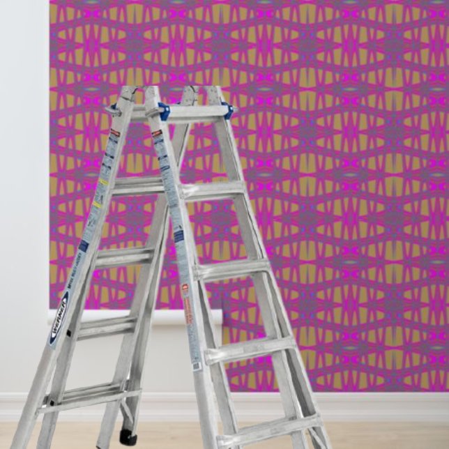 Peel and stick wallpaper pink blue taupe graphic  (Creator Uploaded)