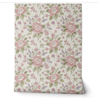 Peel and Stick Wallpaper – Vintage Floral Roses