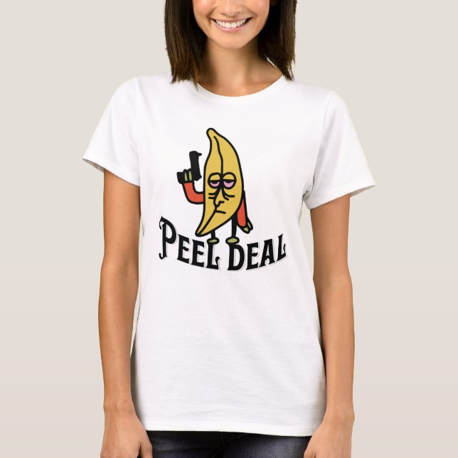 Peel Deal: Go Bananas funny design women t-shirt  (Front)