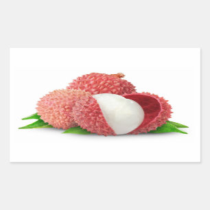 Peeled lychee fruits sticker