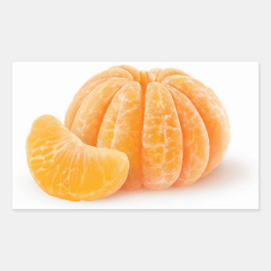 Peeled tangerine sticker