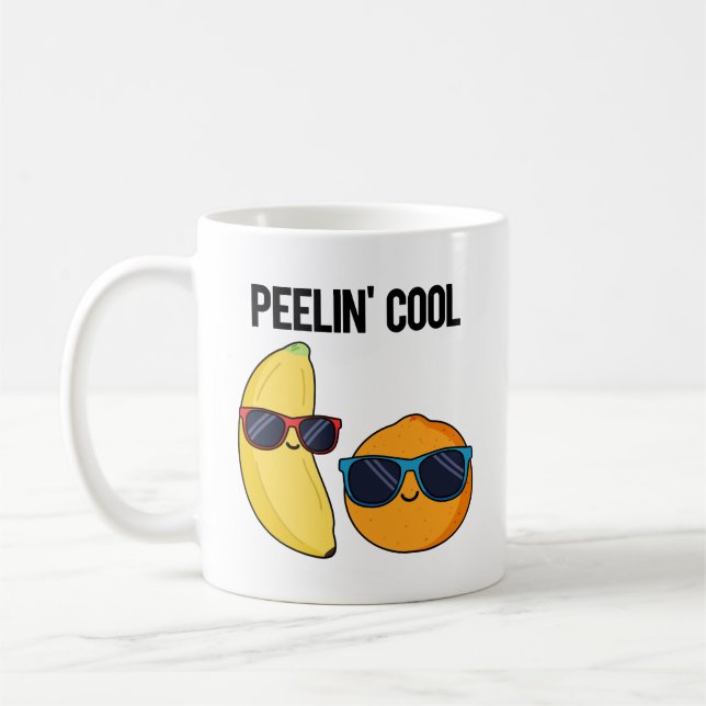 Peelin Cool Funny Fruit Pun  Coffee Mug (Left)