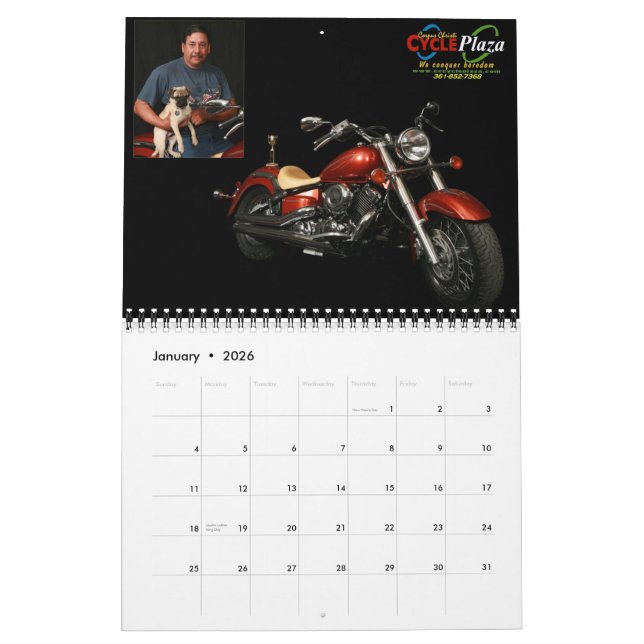 Peelin' Out For Pets Custom Bike Show Calendar (Jan 2026)