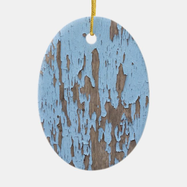 Peeling Paint Ceramic Ornament (Front)
