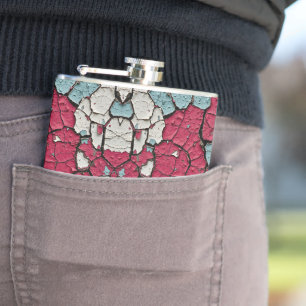 Peeling Paint Layers Hip Flask