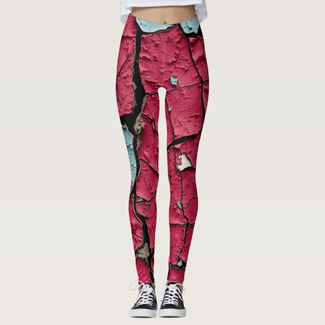 Peeling Paint Layers Leggings (Front)